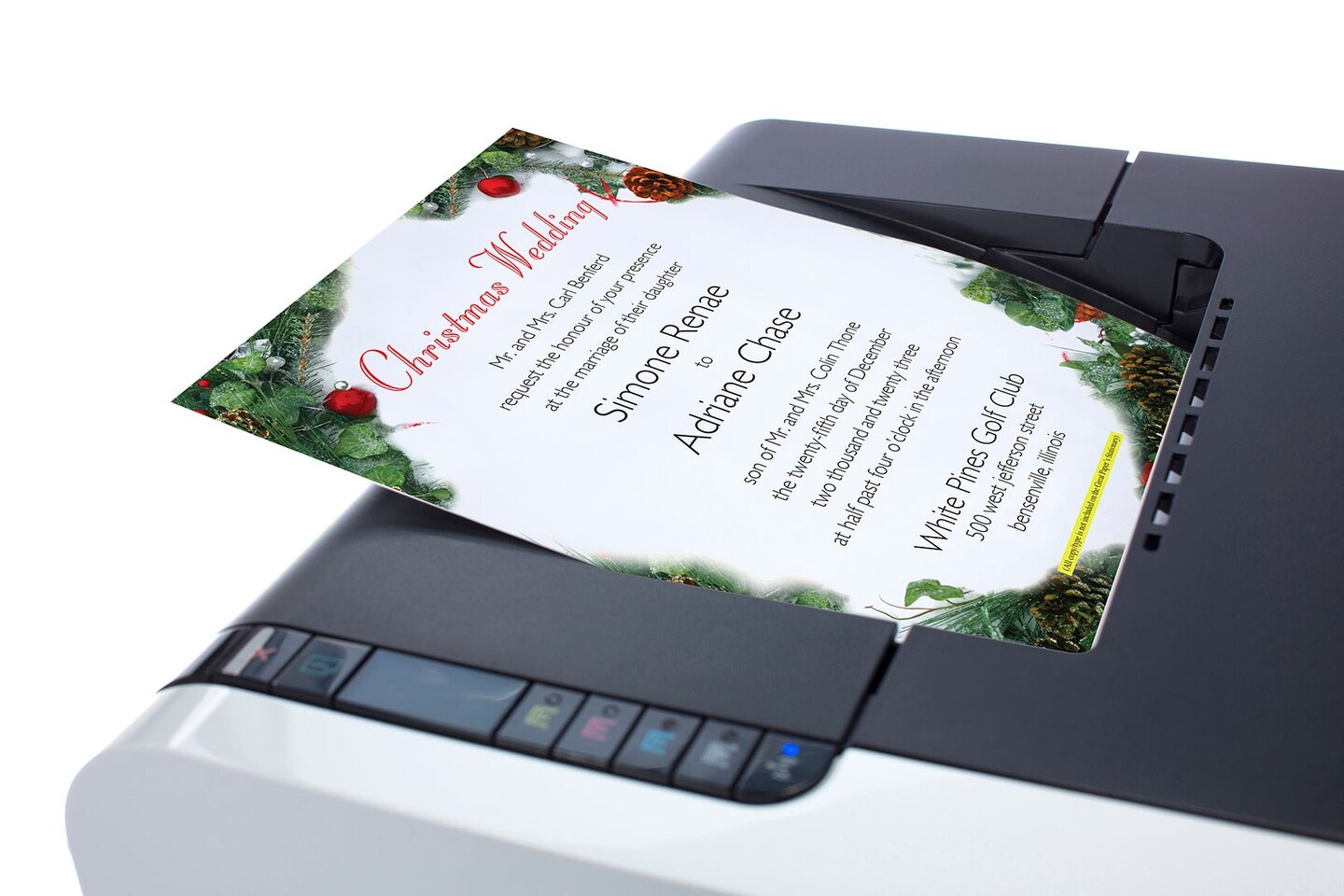 Great Papers! Pine and Pearl Holiday Letterhead, Invitations and Announcements, Printer Friendly, 8.5&#x22;x11&#x22;, 50 Pack