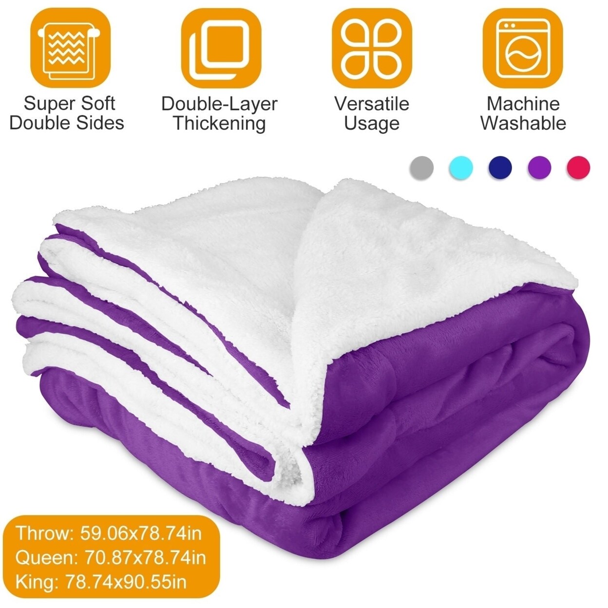 Fleece Throw Blanket Warm Soft Flannel Bed Cover Cuddly Cozy Sofa Travel Car Blanket Throw Size