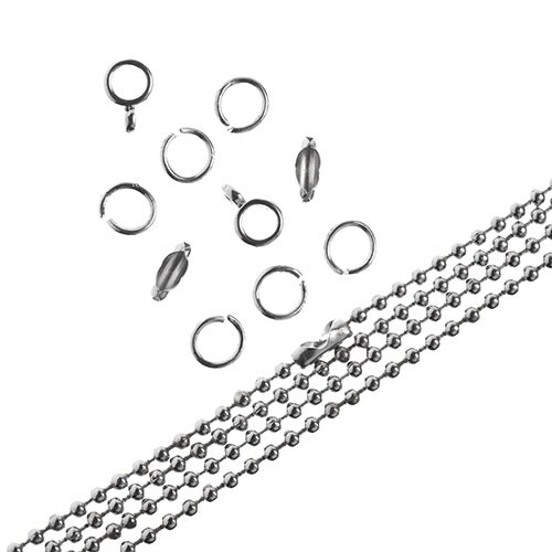 John Bead 3mm Ball Chain &#x26; Jewelry Findings Set