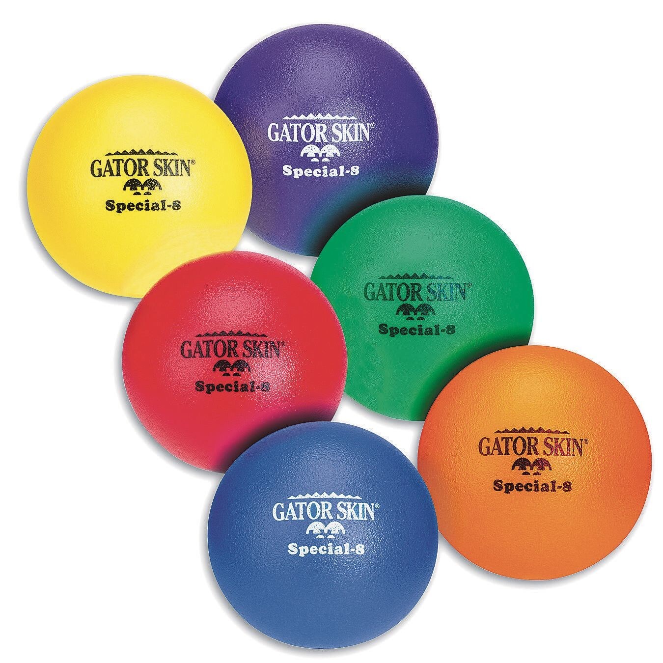 S&S Worldwide Gator Skin Special-8 Foam Balls. 8" PU Coated Medium Density Foam Core for a No-Sting Ball That is Great for GaGa Pits, Dodgeball, PE Games and More. Set of 6.