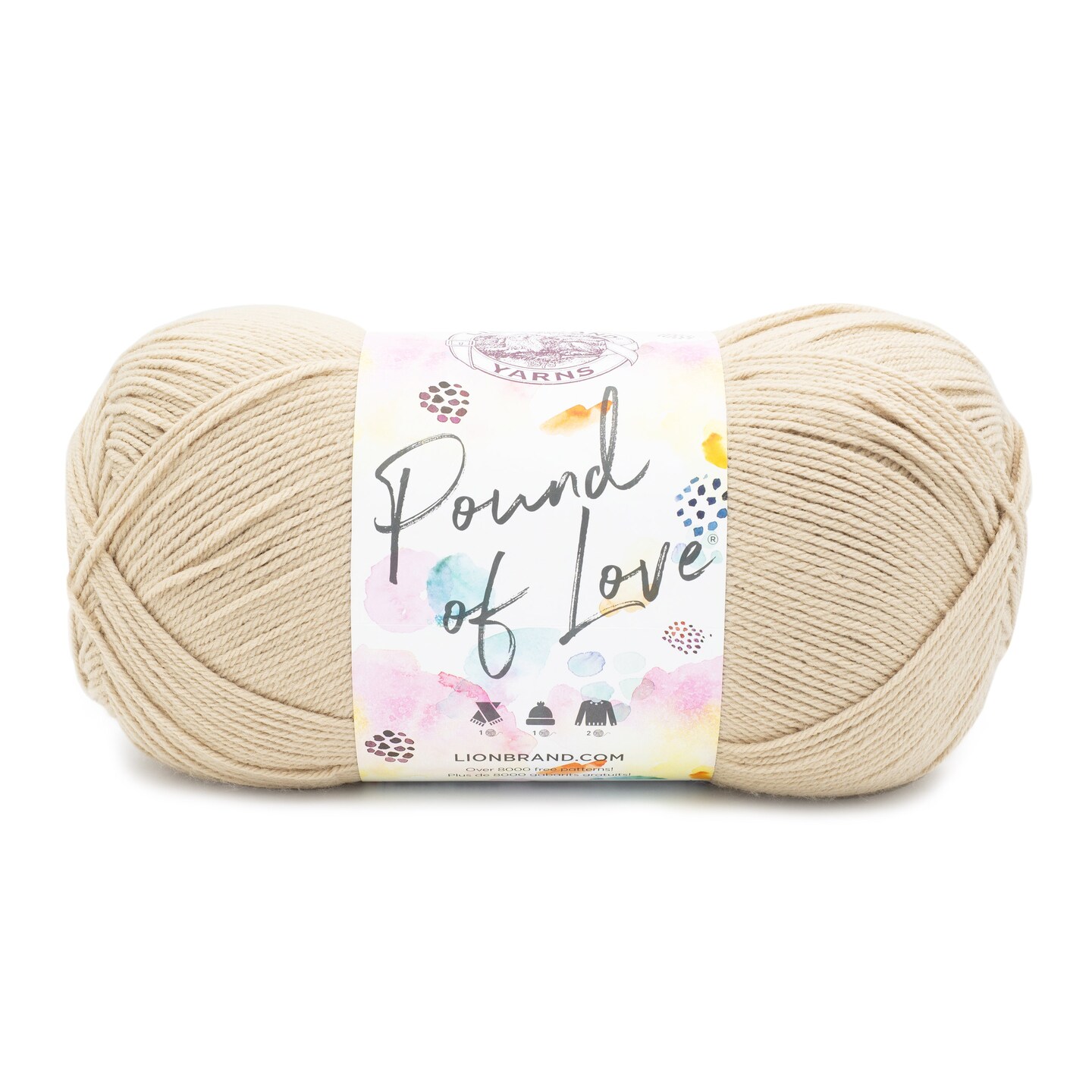 Lion Brand Pound Of Love Yarn-Sugar Cookie