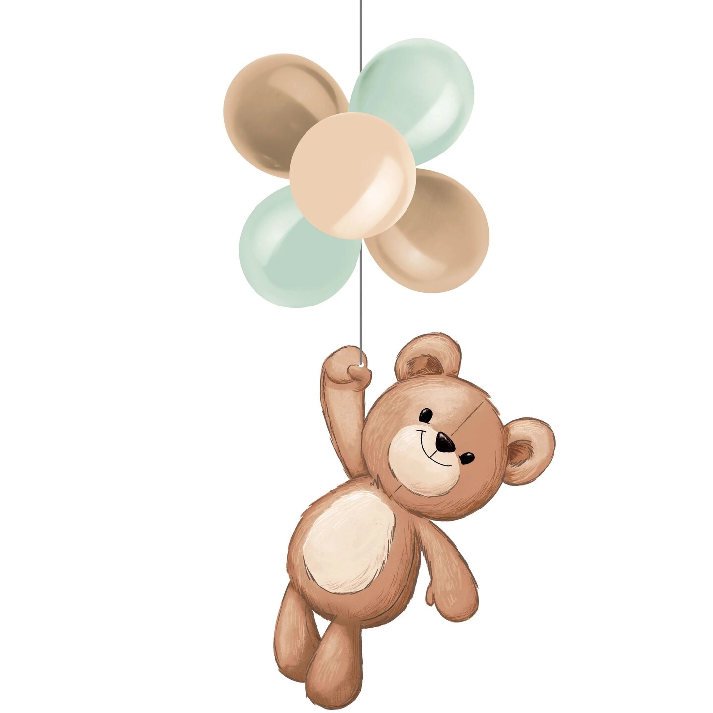 Teddy Bear Hanging Decor w/ Latex (1/Pkg)