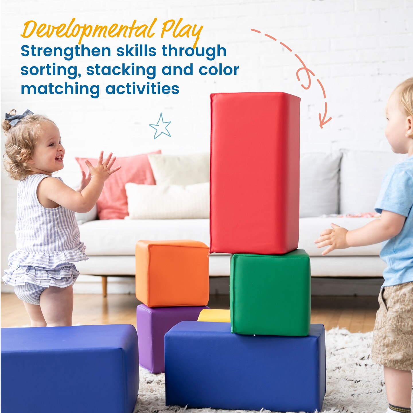 Fold-N-Go Activity Mat and Toddler Foam Block Playset