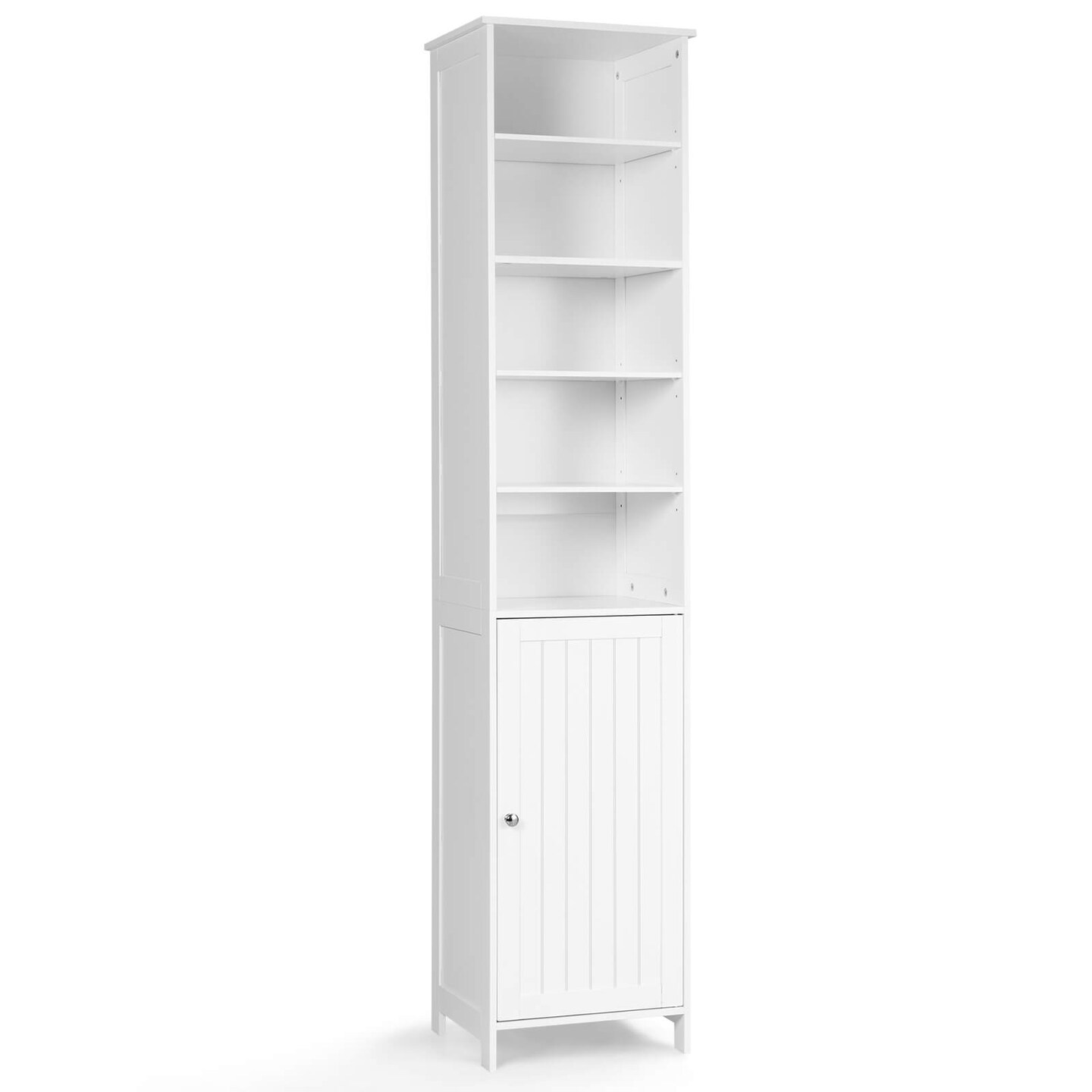 72" Free Standing Tall Floor Bathroom Storage Cabinet with Adjustable Shelves