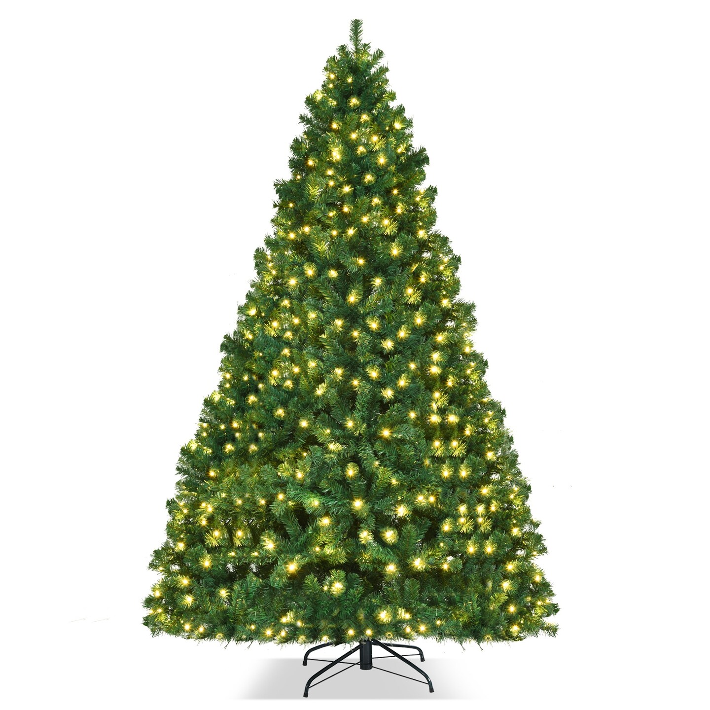 Pre-lit Artificial Natural Christmas Tree with LED Lights
