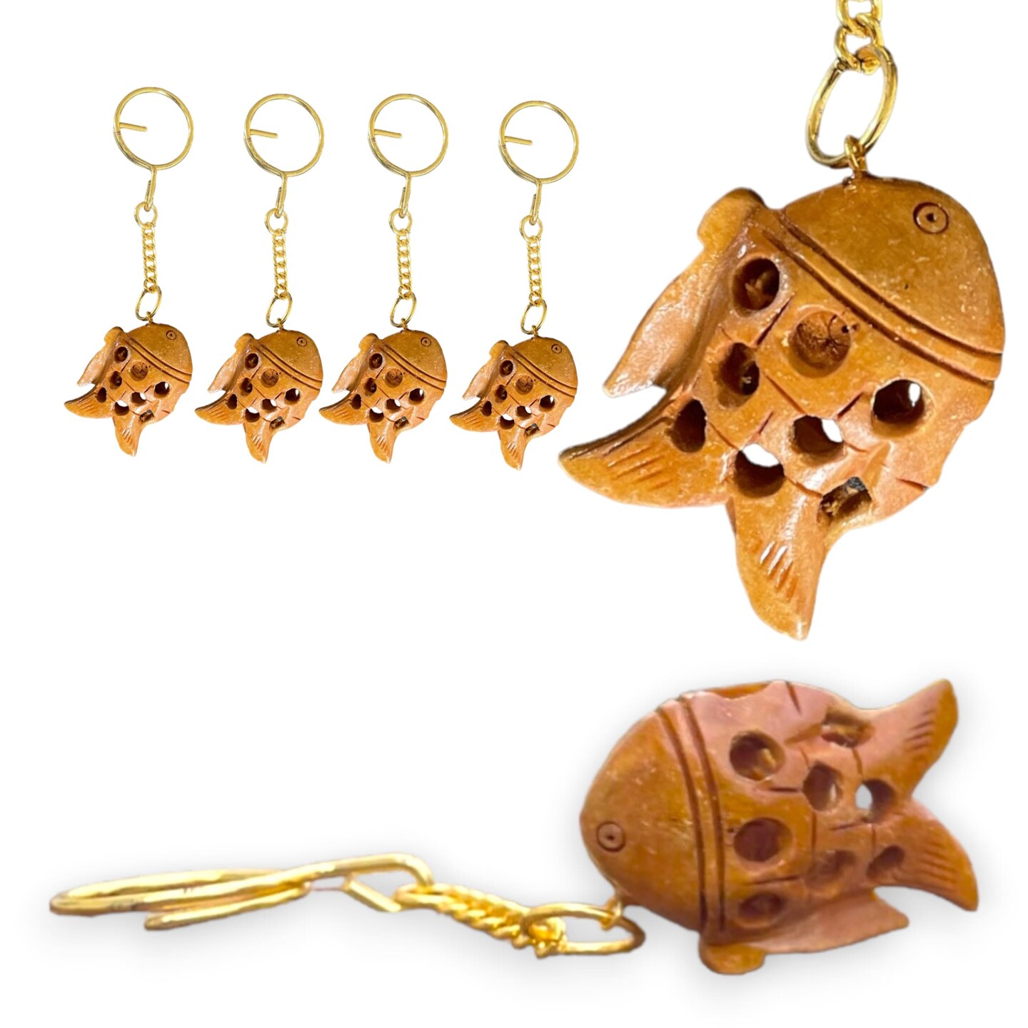 Aqua Handmade Keychain, Wooden Keychain, Pooja Return Gift, Keychains