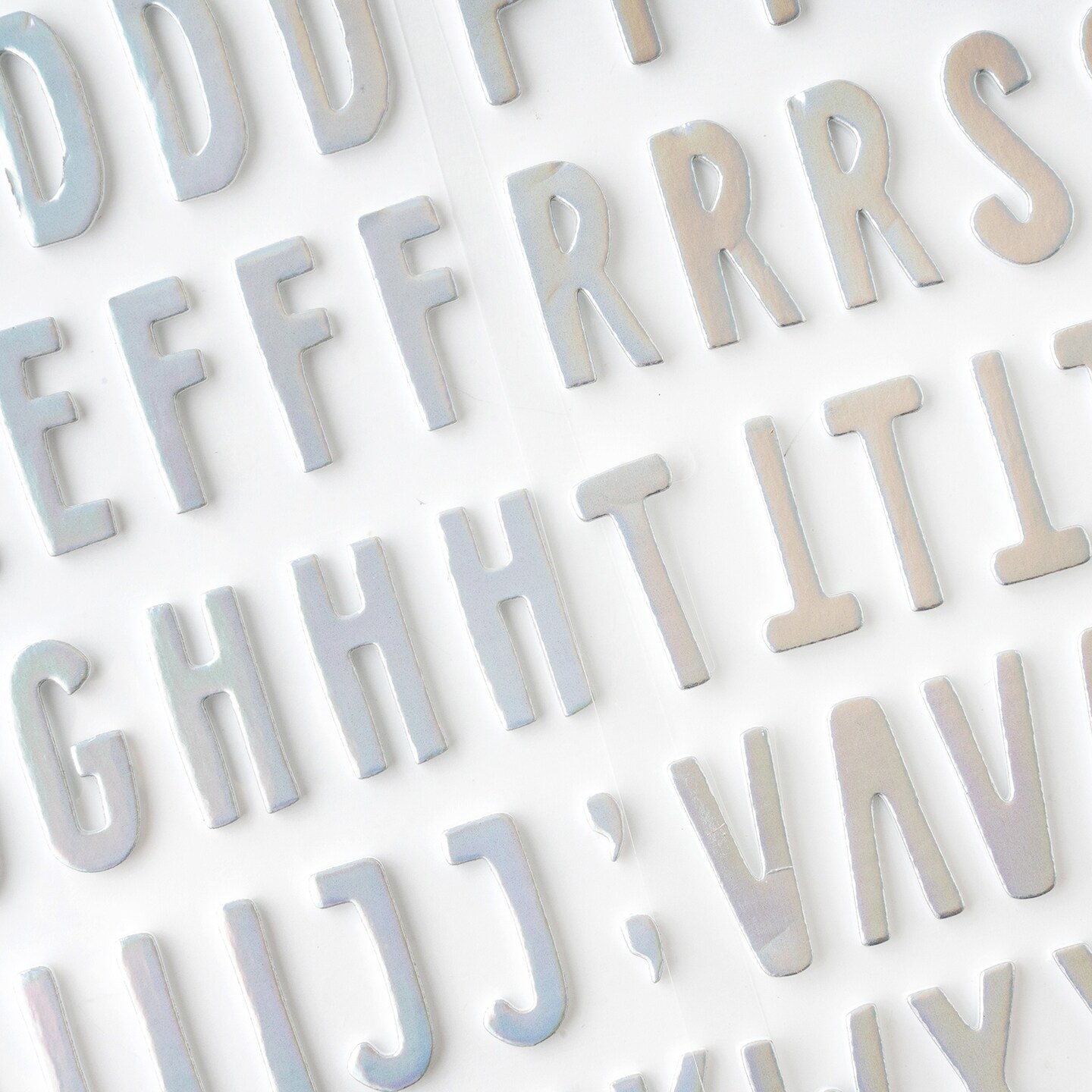 American Crafts Happy Halloween Thickers Stickers 139/Pkg-Alpha - Holographic Foil On Foam