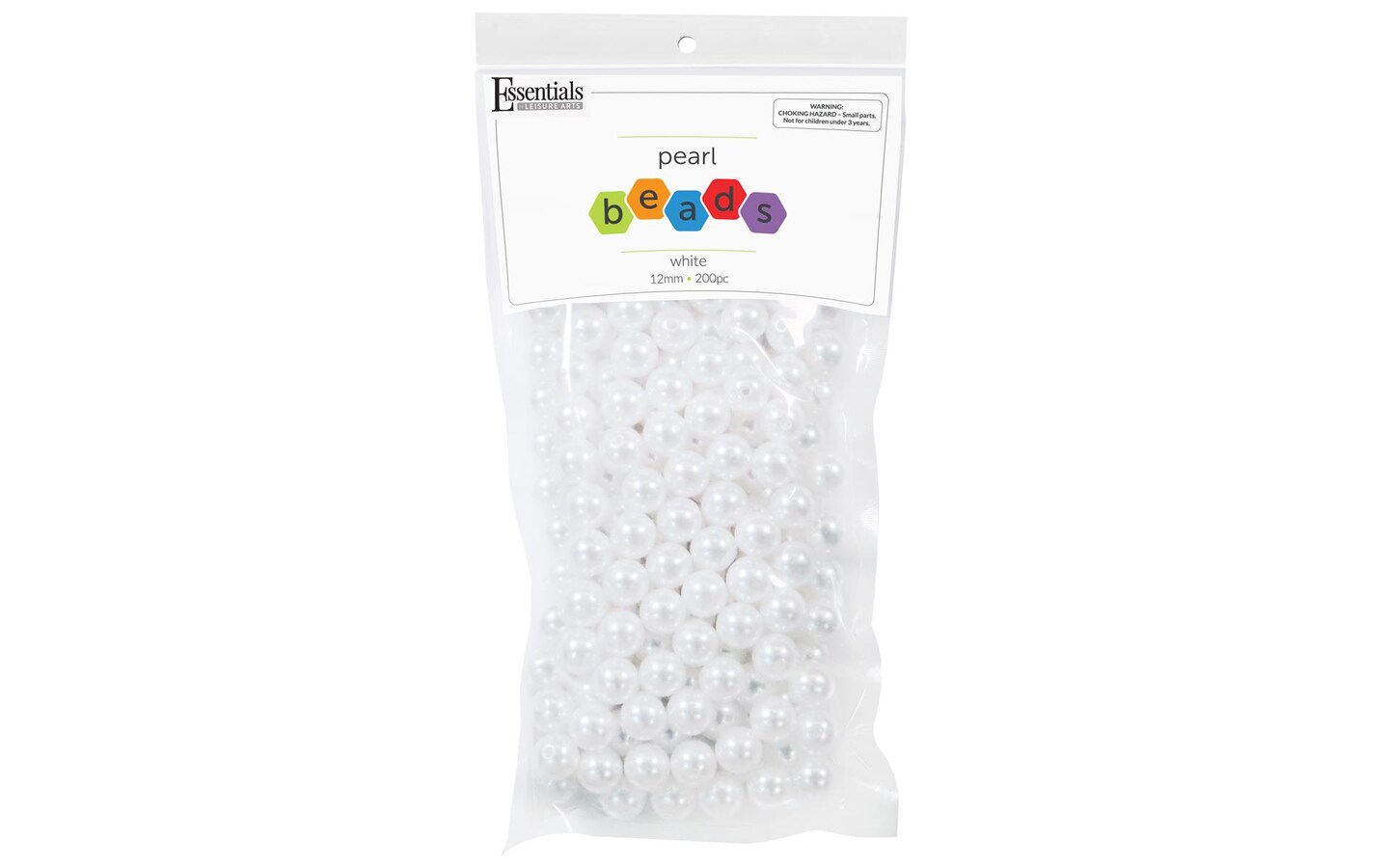 EBL Pearls Plastic 12mm White 200pc