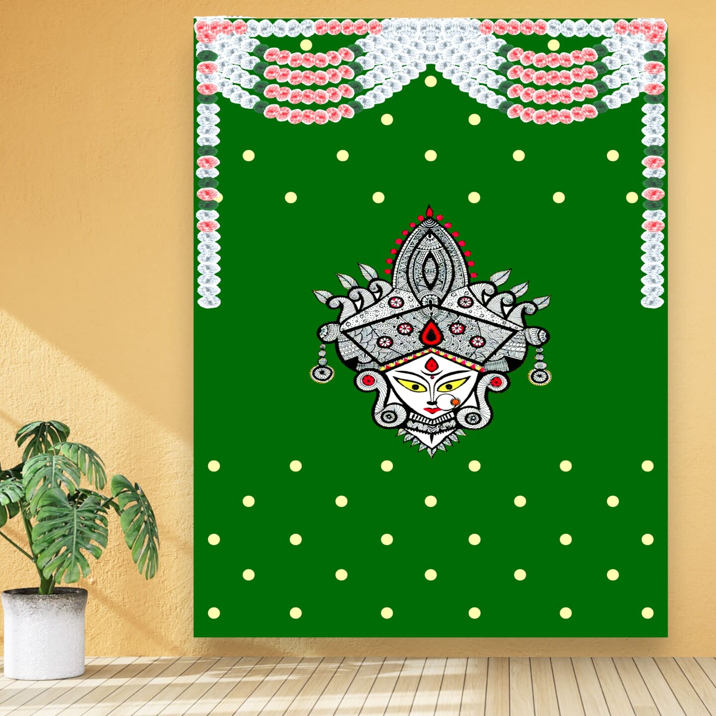 Durga Puja Decoration, Durga Pooja Banner, Durga Pooja Backdrop