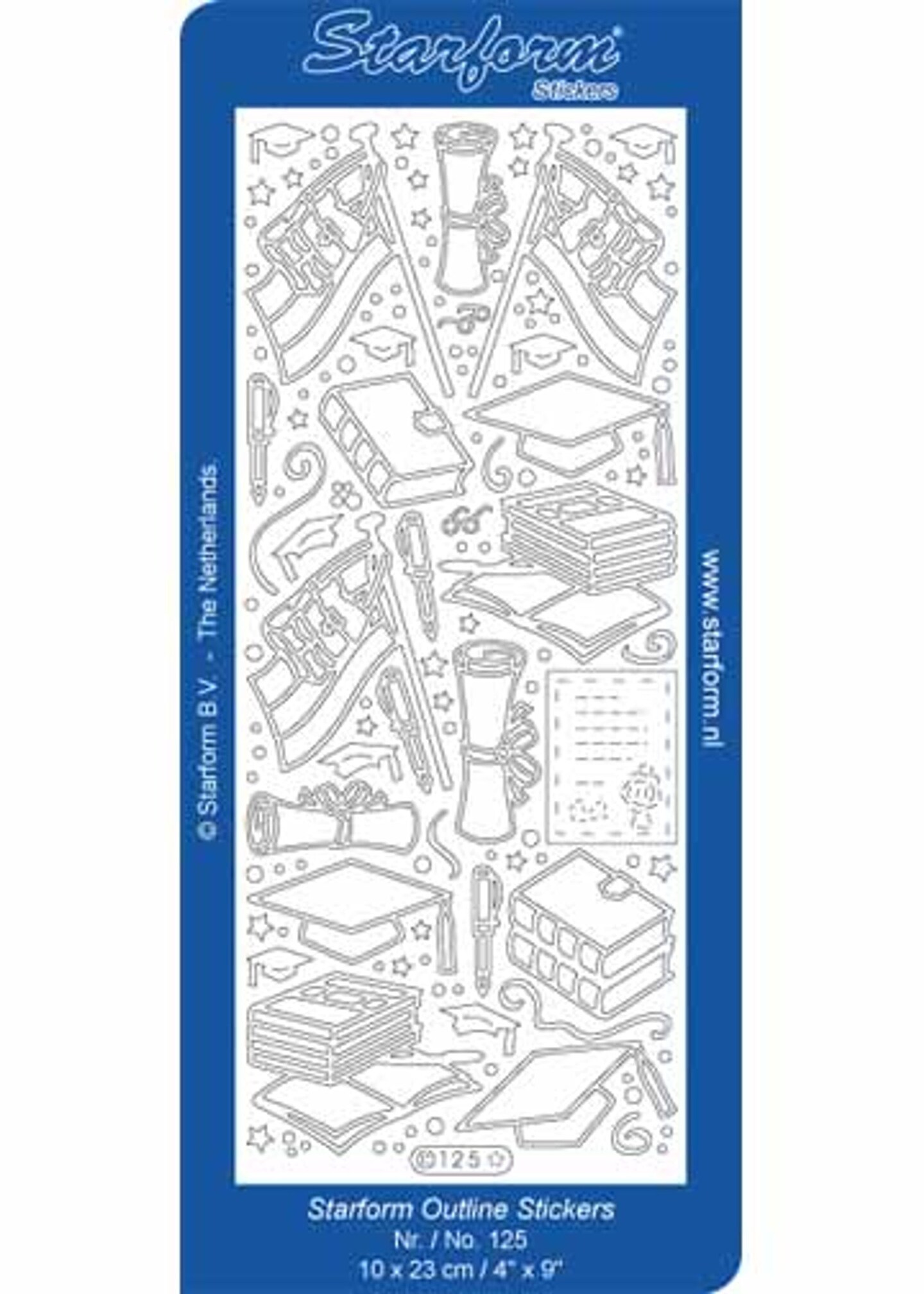 Starform Deco Stickers - Graduation - Silver