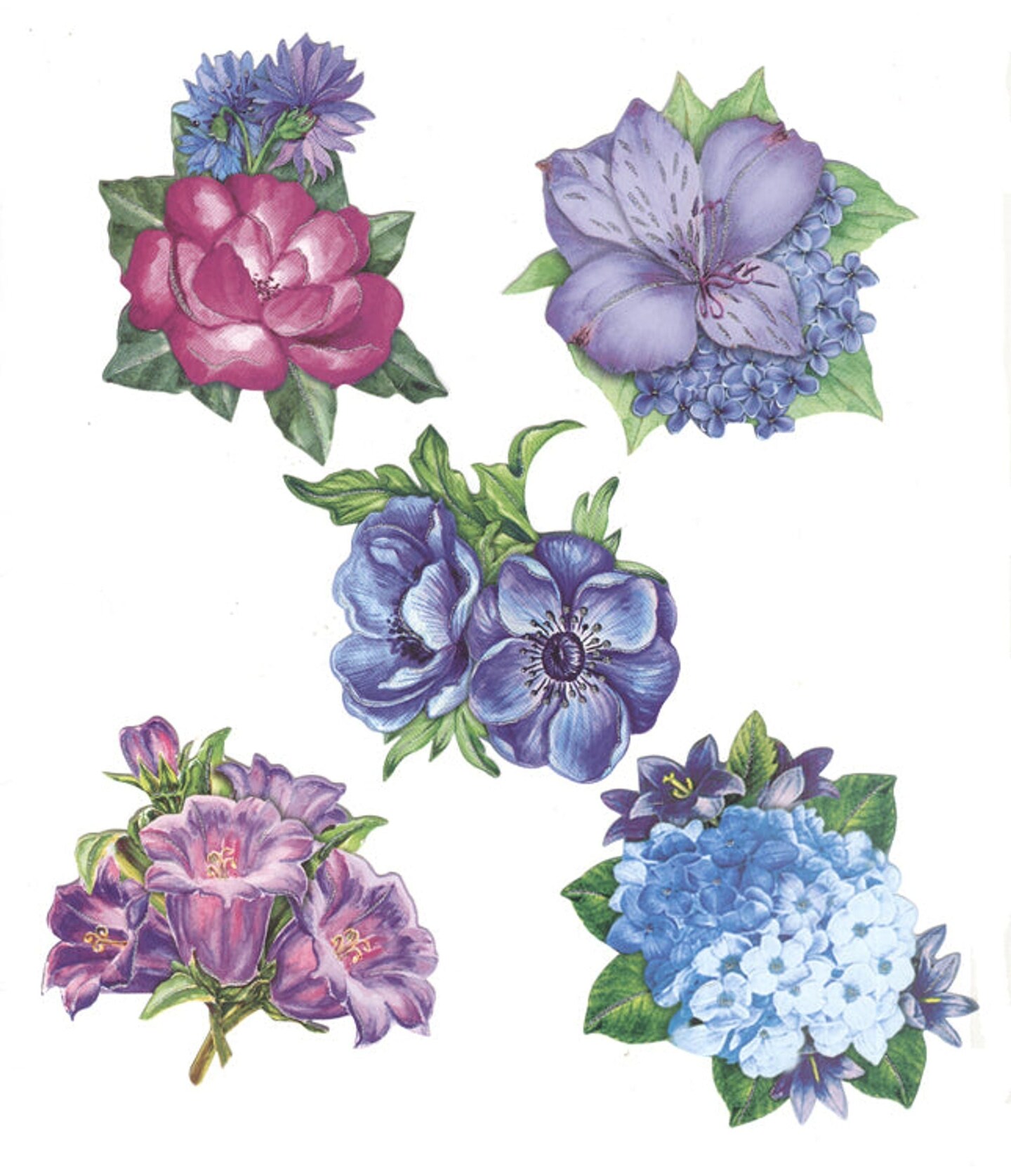 Hearty Crafts Easy 3D - Flowers - Blue/Violet
