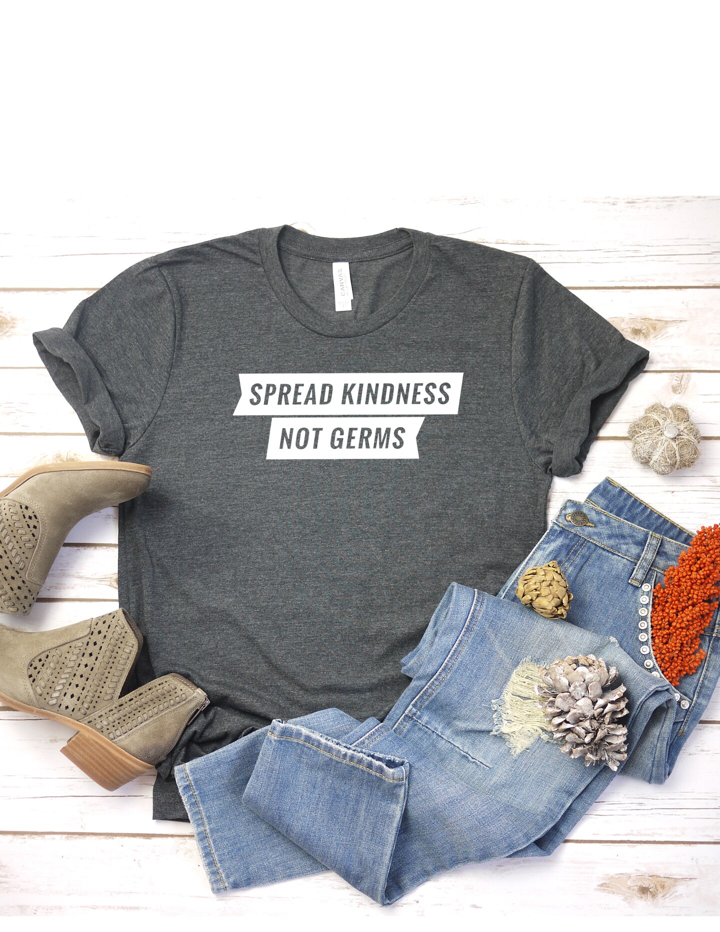 Spread Kindness Not Germs T-Shirt Be Kind T-Shirt Graphic Tee Funny T-Shirt Wash Your Hands T-Shirt product 2