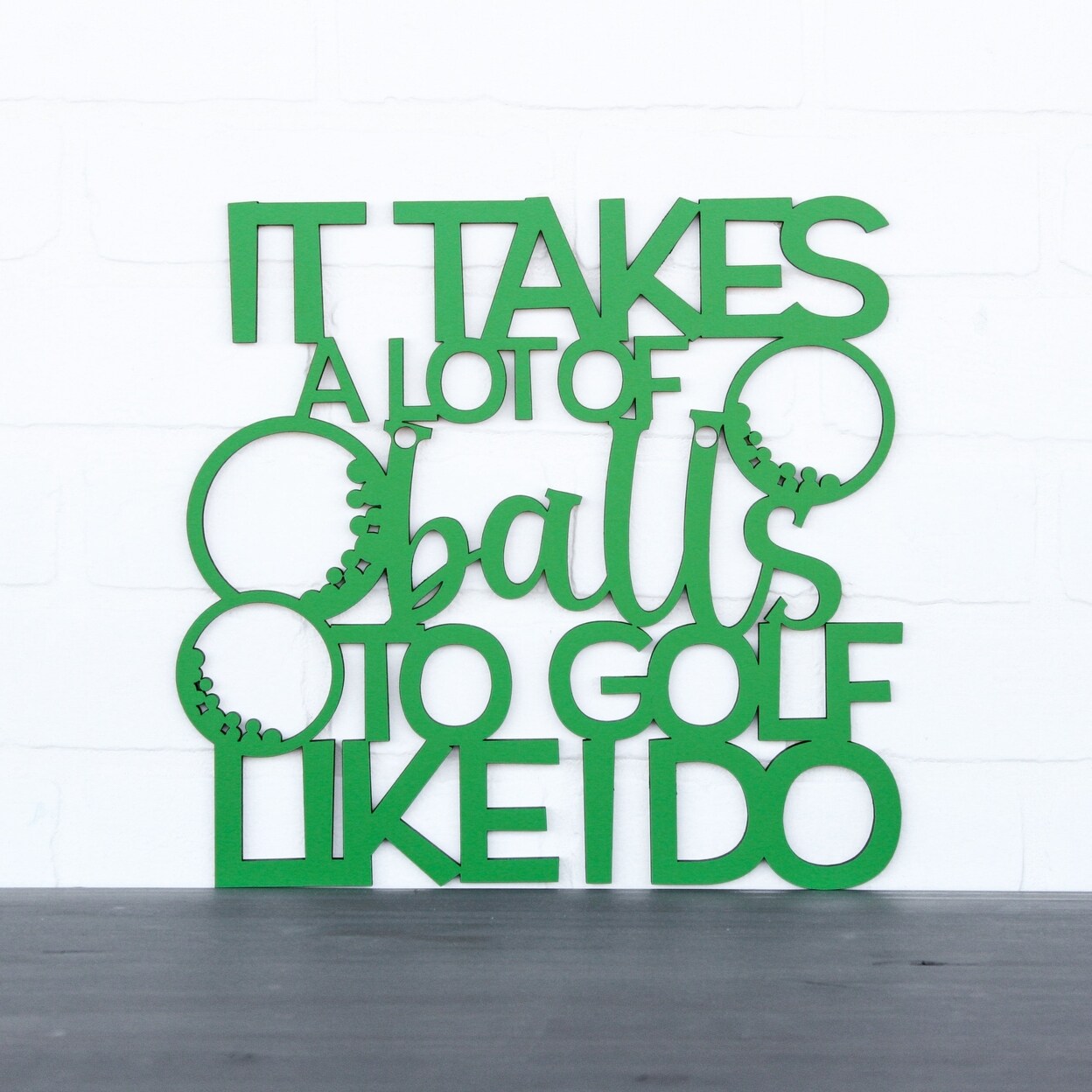 Spunky Fluff It Takes A Lot of Balls To Play Golf Like I Do Golf Wall Art