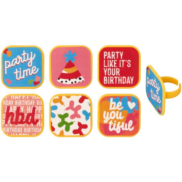 Joyful Expressions Assortment Cupcake Rings, 12ct