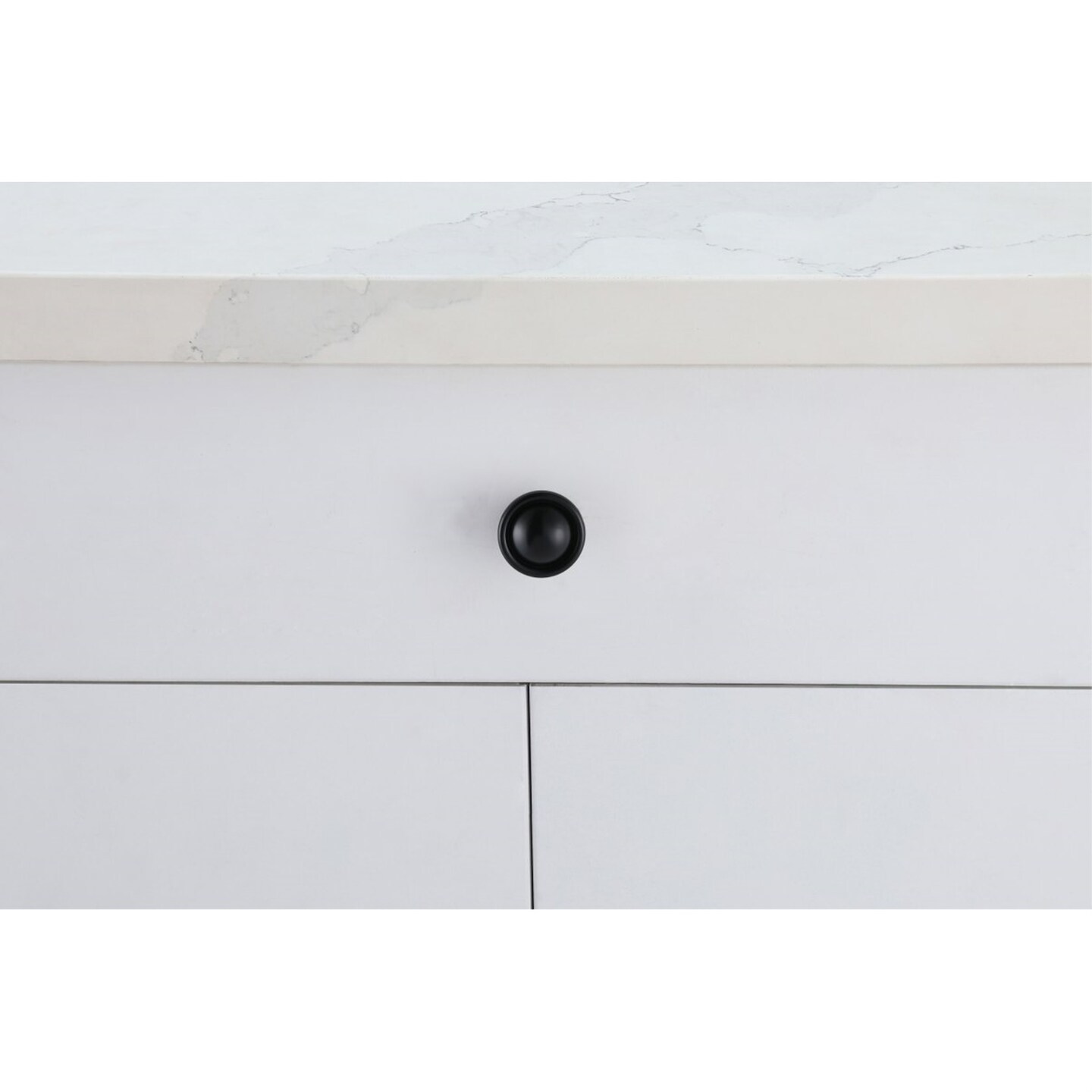 Kadea 1.2" Diameter Matte Black Mushroom Knob Multipack (Set of 10)