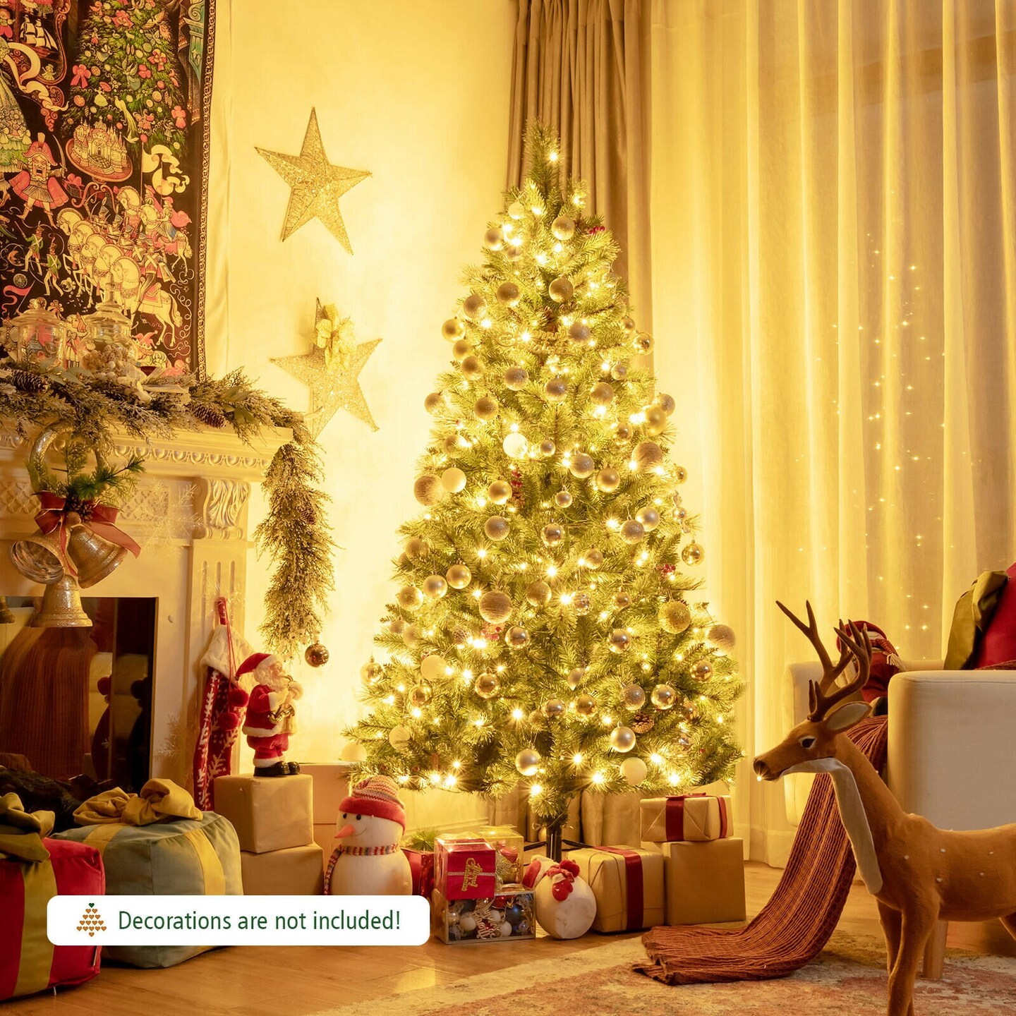 Pre-Lit Christmas Spruce Tree