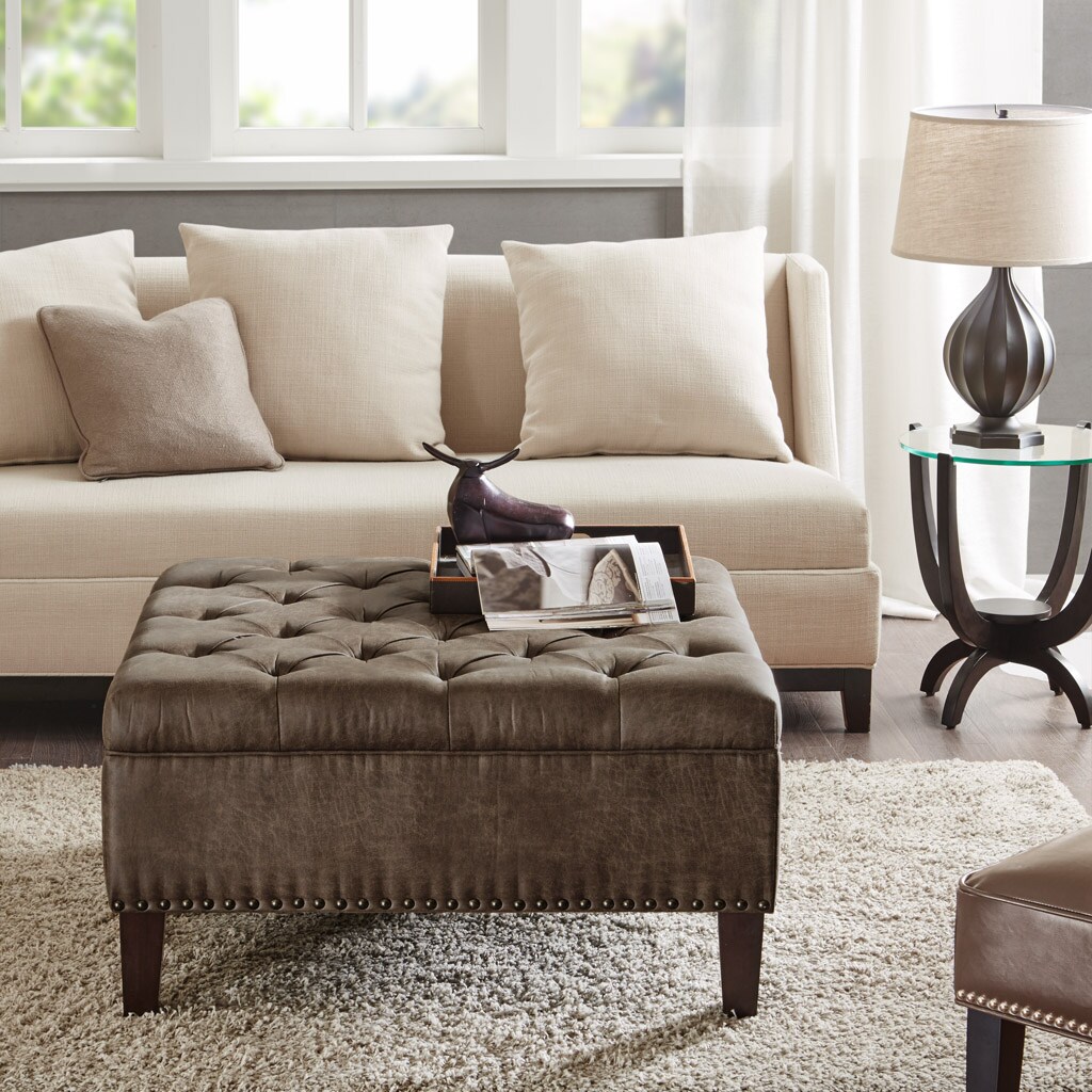 Gracie Mills   Tufted Square Cocktail Ottoman