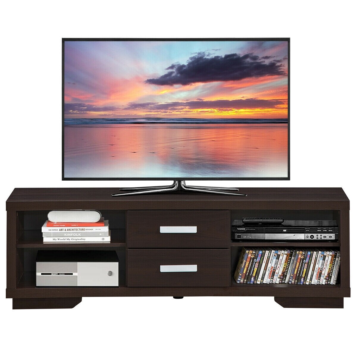 TV Stand Entertainment Center Hold up to 65 Inch TV