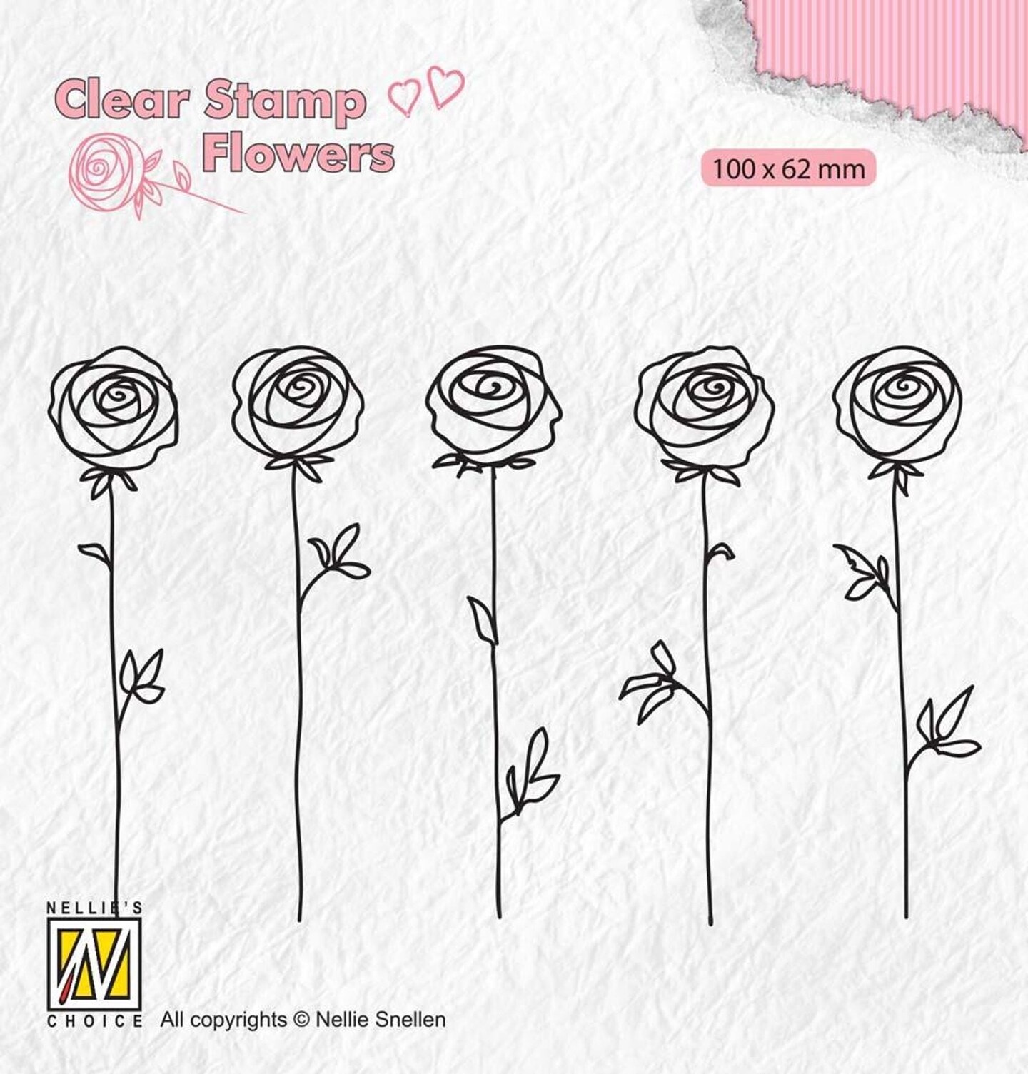 Nellie&#x27;s Choice Clear Stamp Flowers Roses