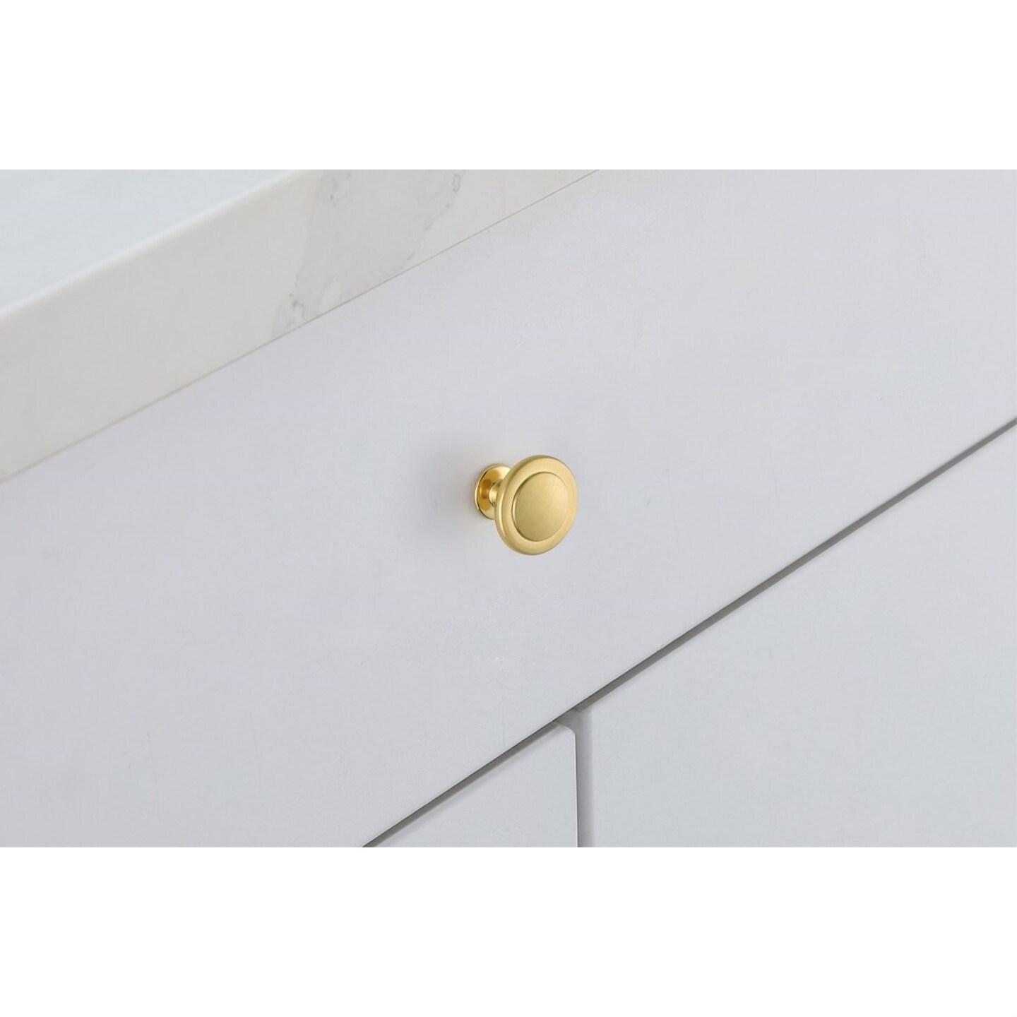 Logyn 1.3" Diameter Brushed Gold Mushroom Knob Multipack (Set of 10)
