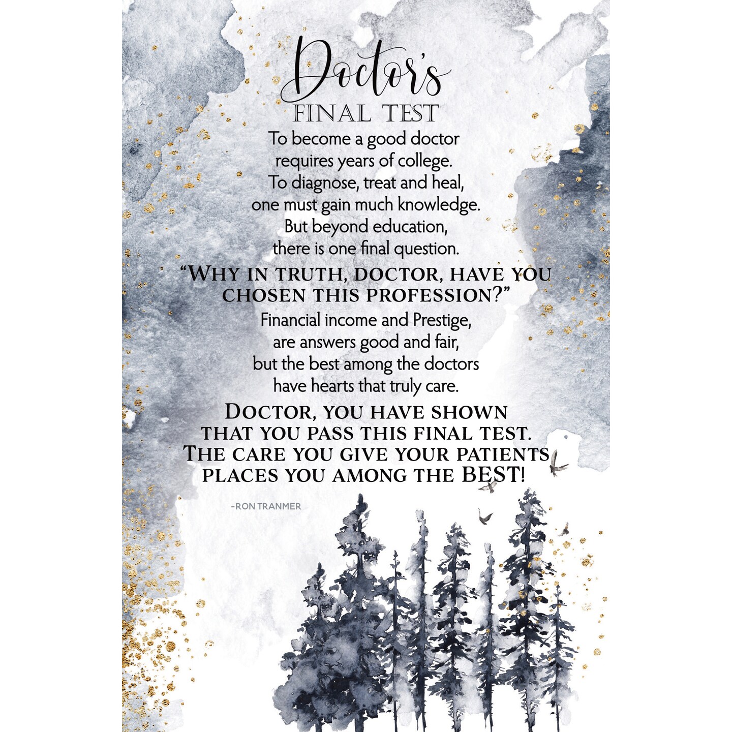 Dexsa Doctor&#x27;s Final Test Inspirational Wood Plaque 6 inches x 9 inches