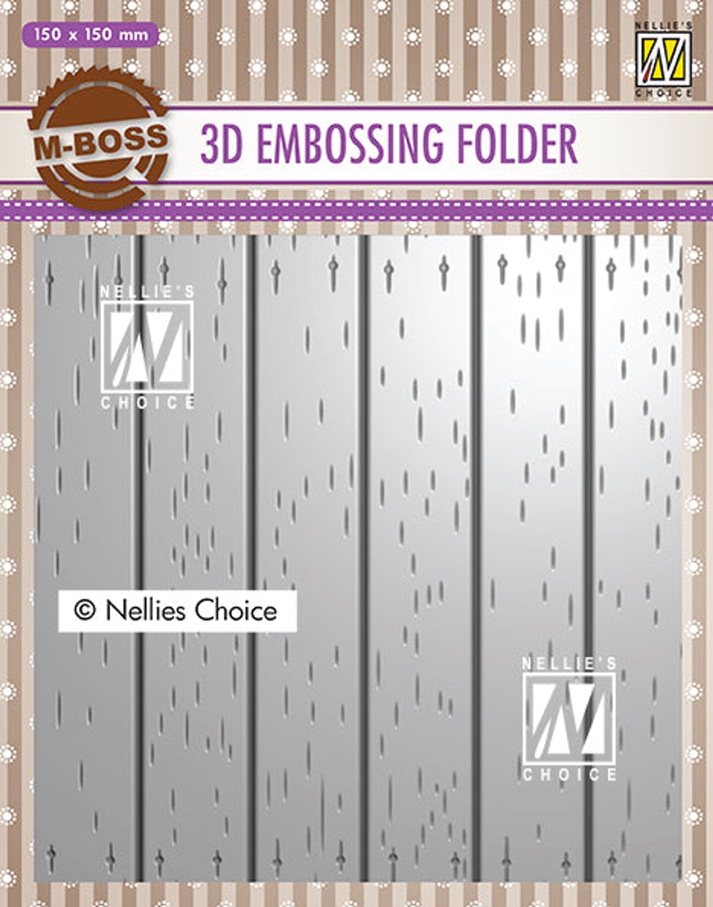 Nellie&#x27;s Choice 3D Embossing Folders Strip Pattern 2