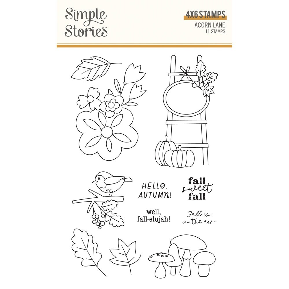 Acorn Lane Photopolymer Clear Stamps-11/Pkg