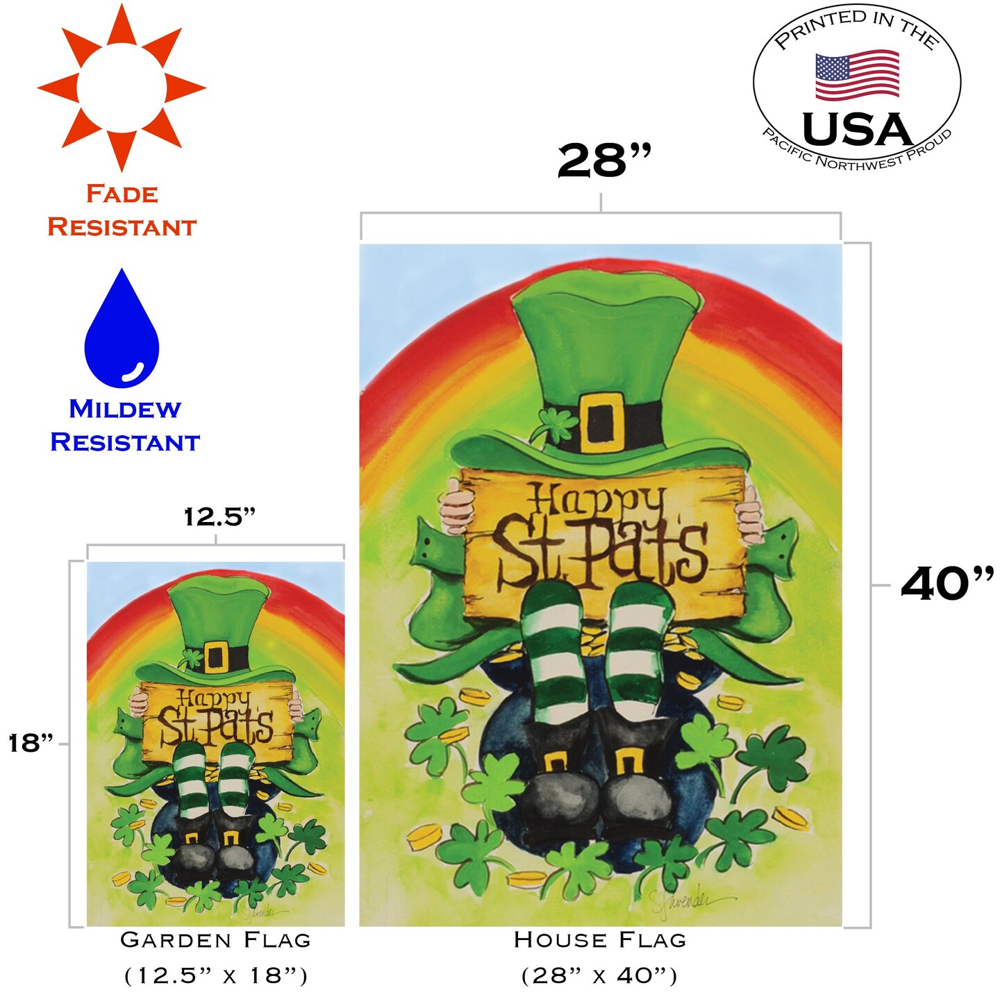 Happy Saint Pat&#x27;s Decorative St Patricks Day Flag