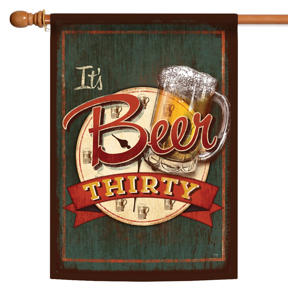 It&#x27;s Beer Thirty Decorative Funny Flag