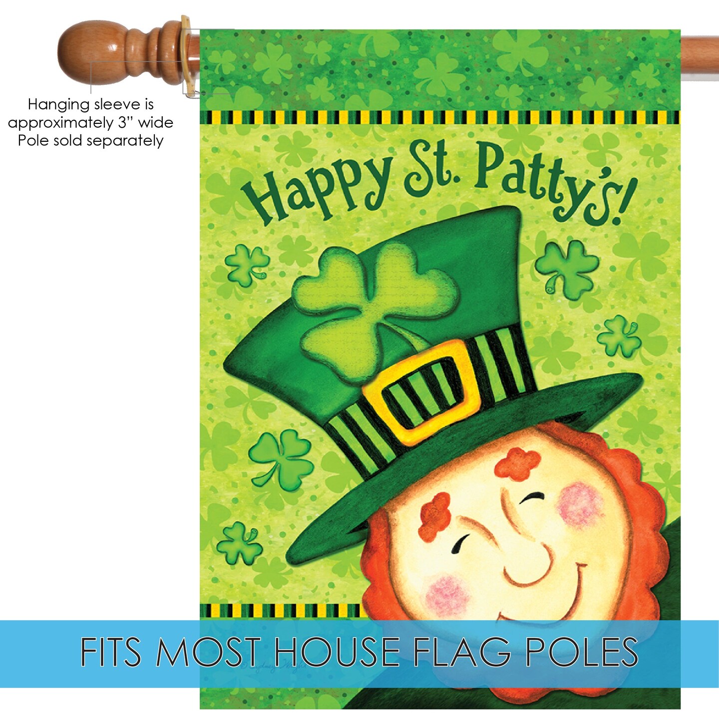 Happy St Patty&#x27;s Decorative St Patricks Day Flag