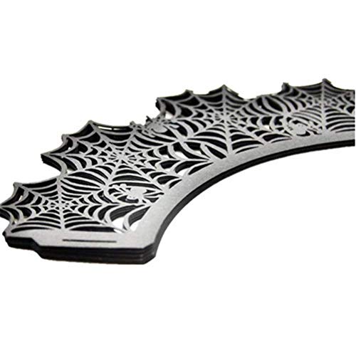 Halloween Cupcake Wrappers,Spider Web Cupcake Wrapper,Halloween Party Decorations Supplies 36Pcs