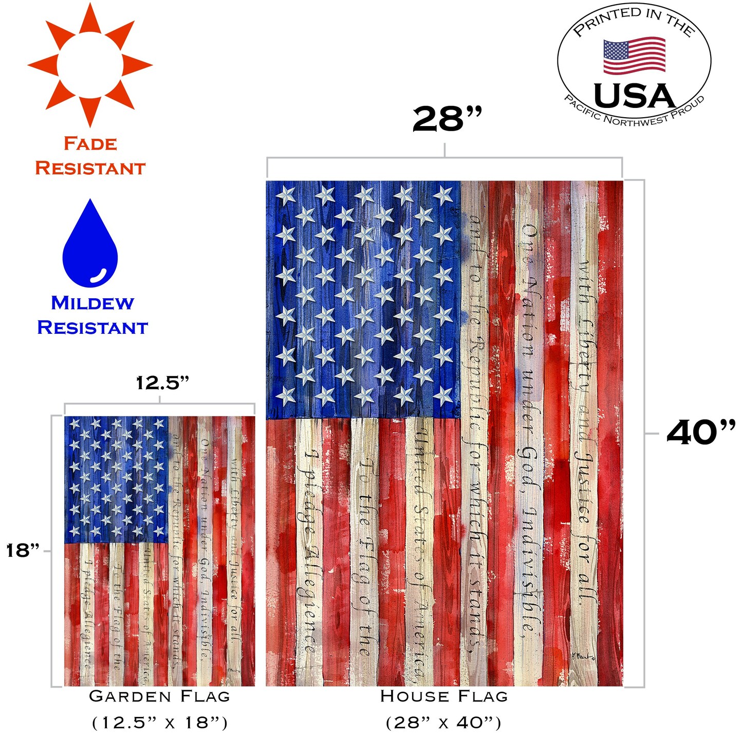 Banner of Allegiance Decorative Patriotic Flag