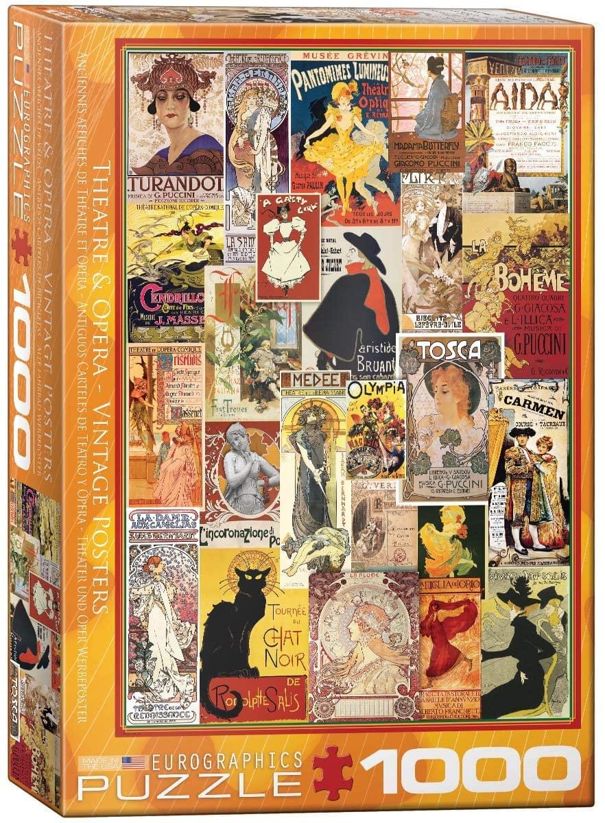 Theater &#x26; Opera Vintage Collage 1000 Piece Jigsaw Puzzle