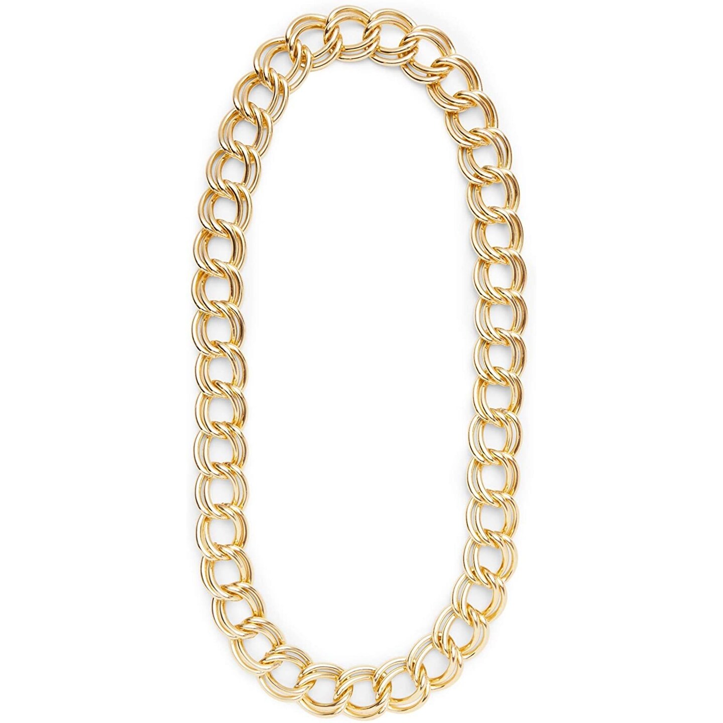 Gold Chunky Necklace, Cuban Link Chain, Hip Hop Accessories 36 inch