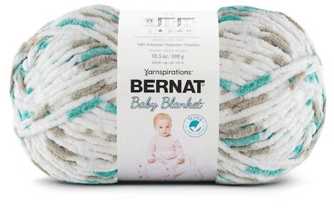 Bernat Baby Blanket Yarn - Big Ball (10.5 oz) - 2 Pack (Seafoam Print)