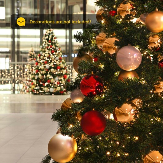 Leafy and Stylish PVC Artificial Hinged Christmas Tree with Metal Stand