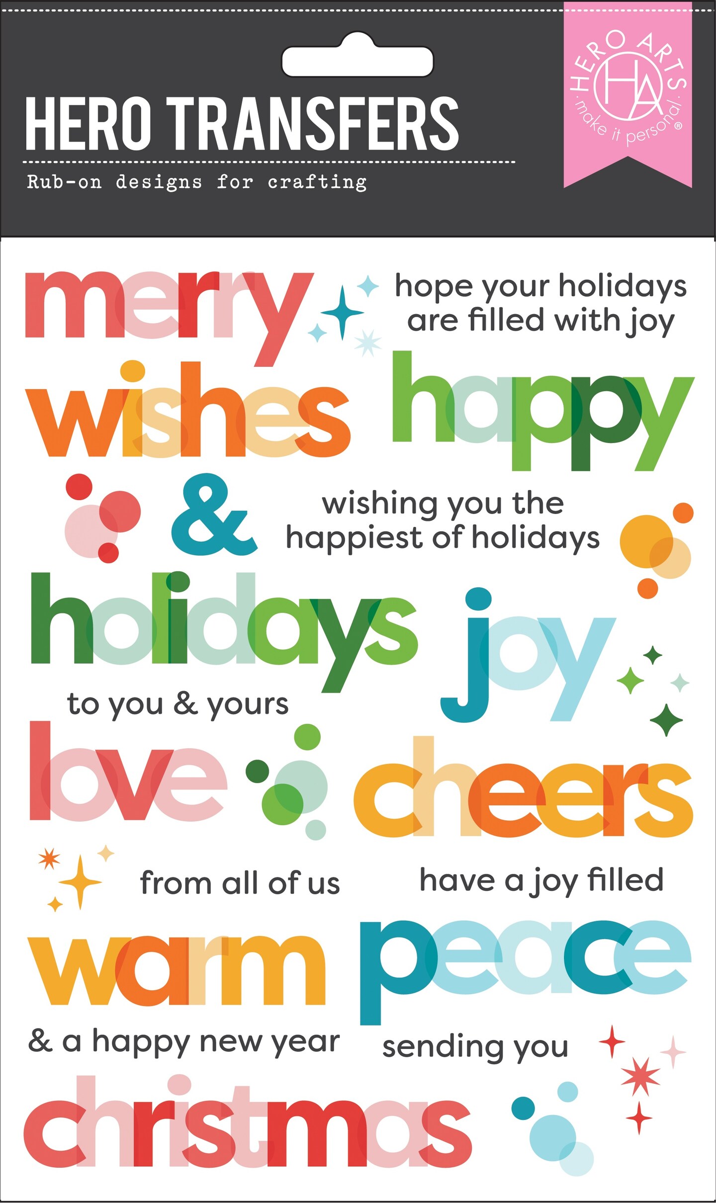 Hero Arts Hero Transfers-Holiday Messages
