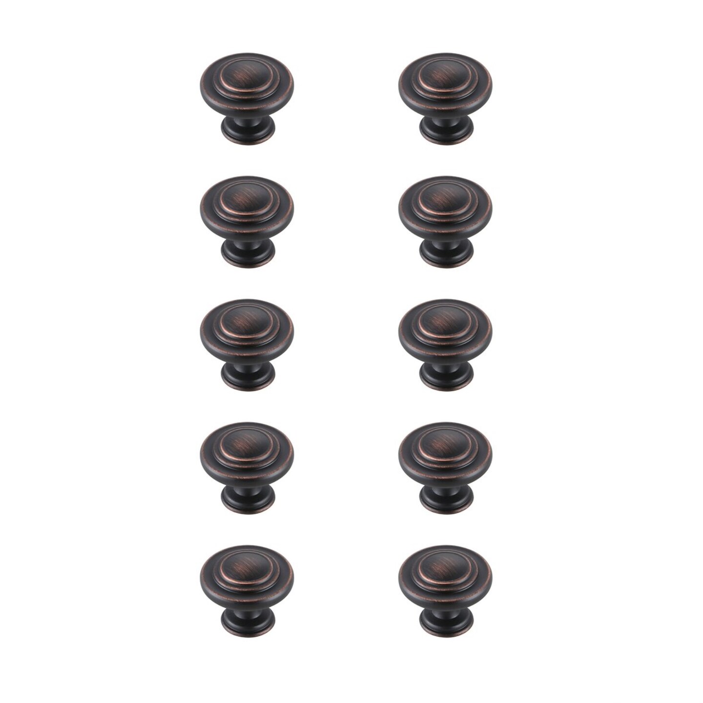 Minu 1.3" Diameter Oil-rubbed Bronze Mushroom Knob Multipack (Set of 10)