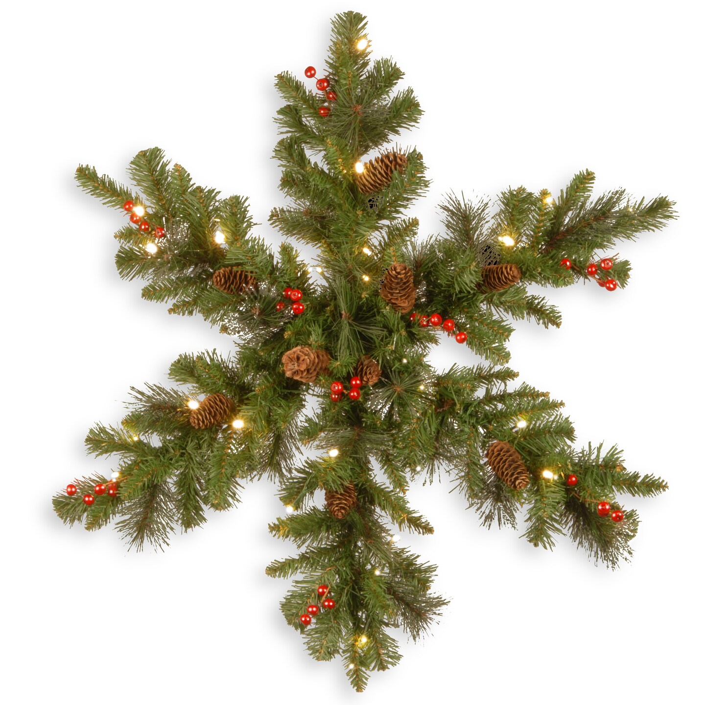 National Tree Company Pre-Lit Artificial Christmas Hanging Snowflake ...