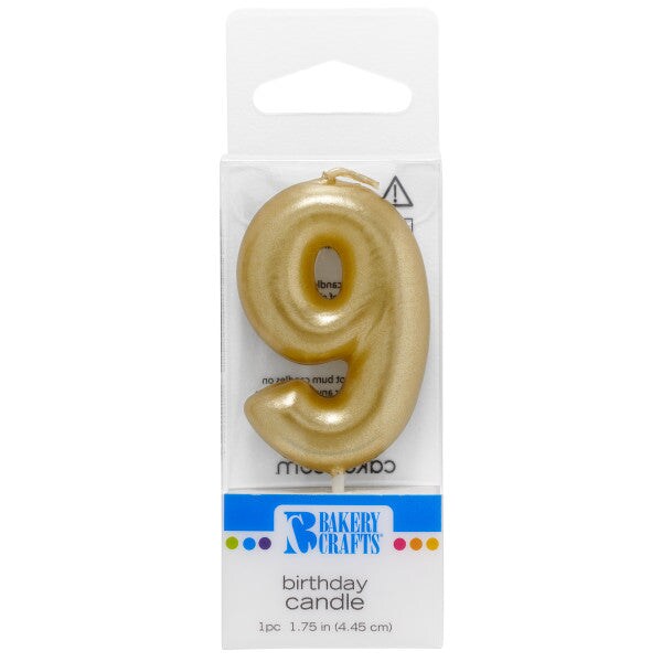 Mini Gold Numeral Candle, 1ct