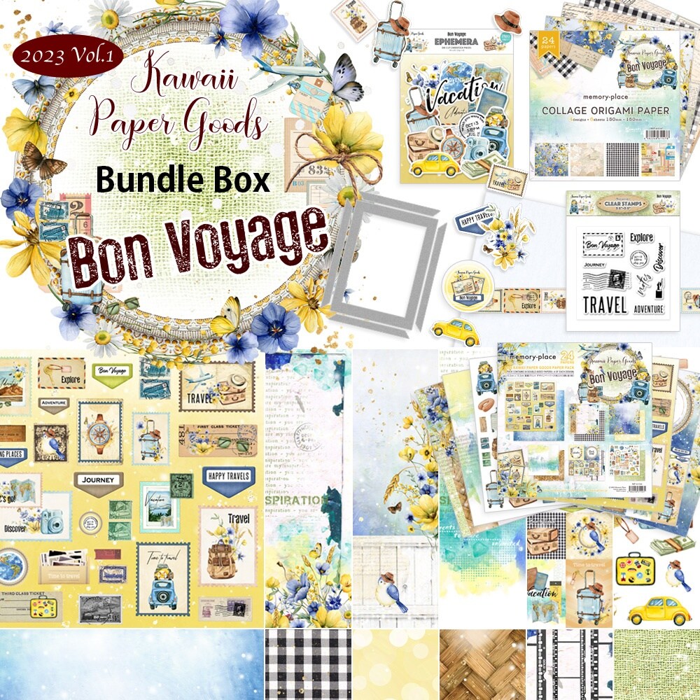 Memory Place Kawaii Paper Goods Bundle Box-Bon Voyage