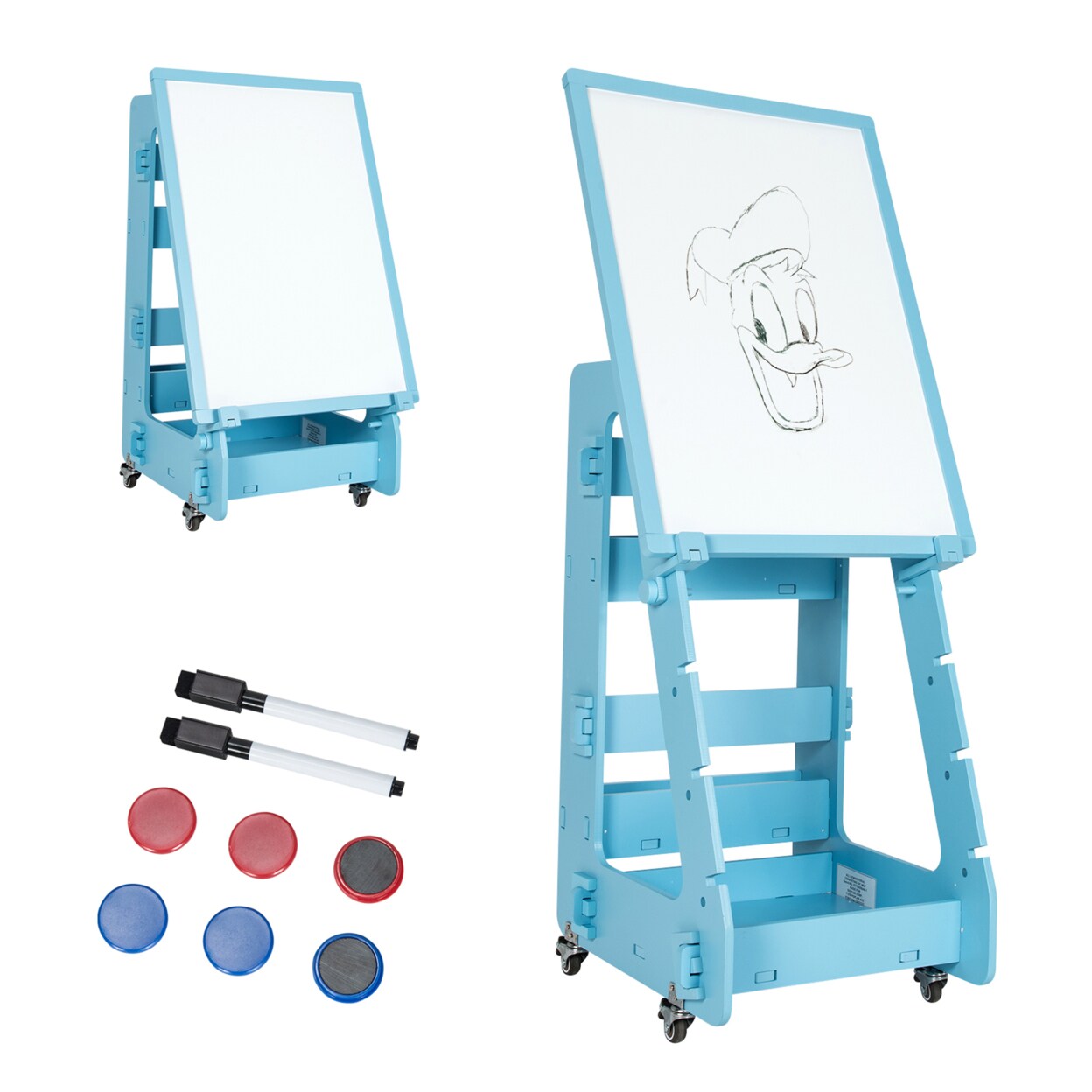Kids Standing Art Easel Dry-Erase Board Double Sided Chalkboard
