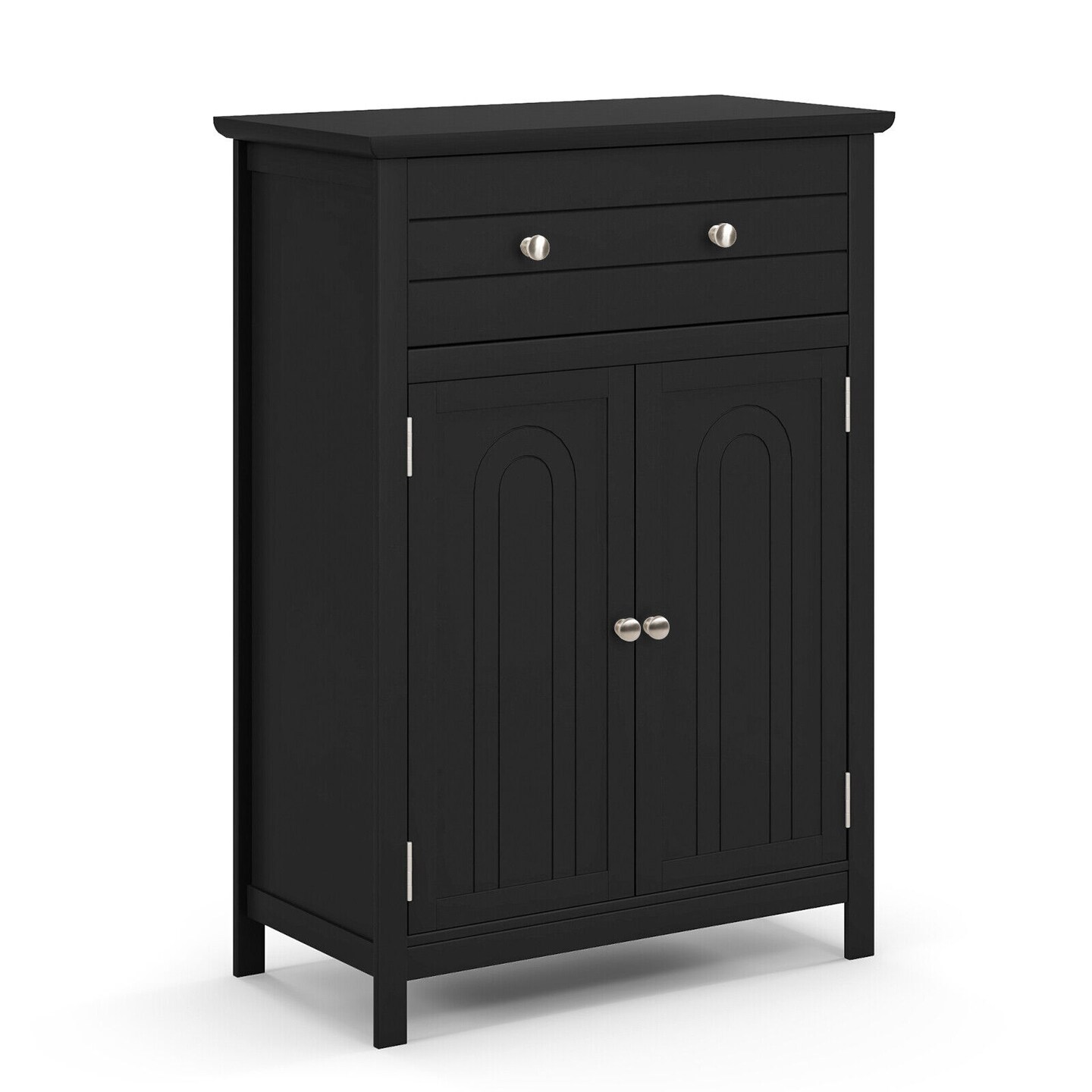 2-Door Freestanding Bathroom Cabinet with Drawer and Adjustable