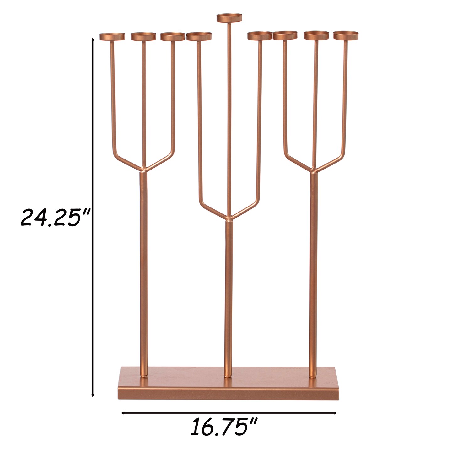 Modern Design Hanukkah Menorah Exceptional presentational piece, 9 Branch Tea Light Candle Holders