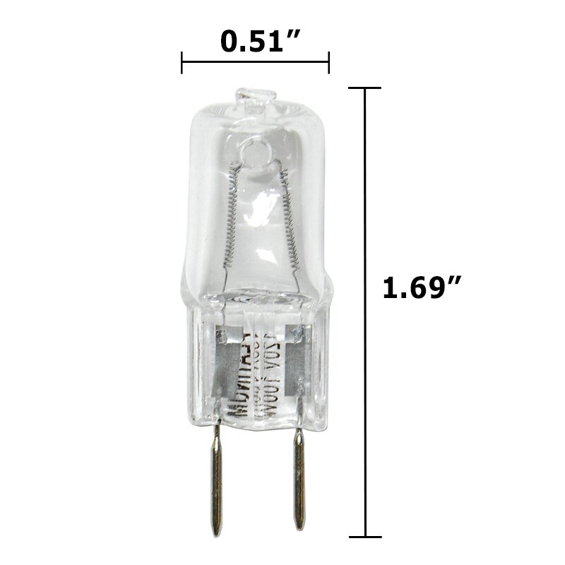 SUNLITE 100W 120V GY8 Bi-Pin Base Clear Halogen Bulb