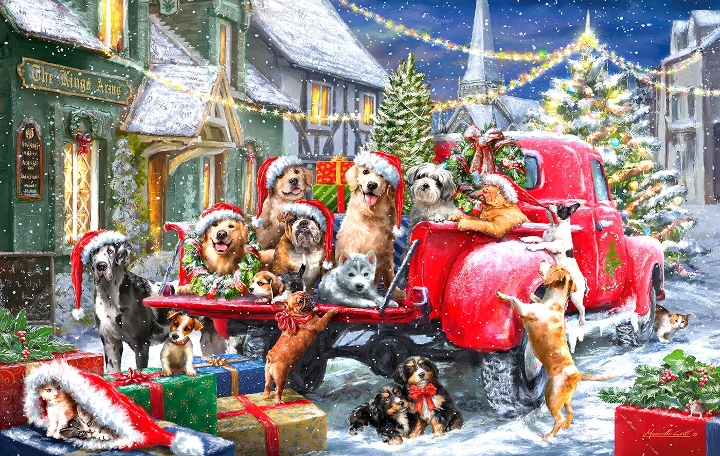 Sunsout A Full Load 550 pc Christmas Jigsaw Puzzle 60674