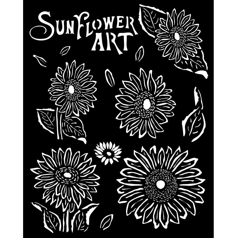 Stamperia Stencil 7.87&#x22;X9.84&#x22;-Sunflower Art Sunflowers