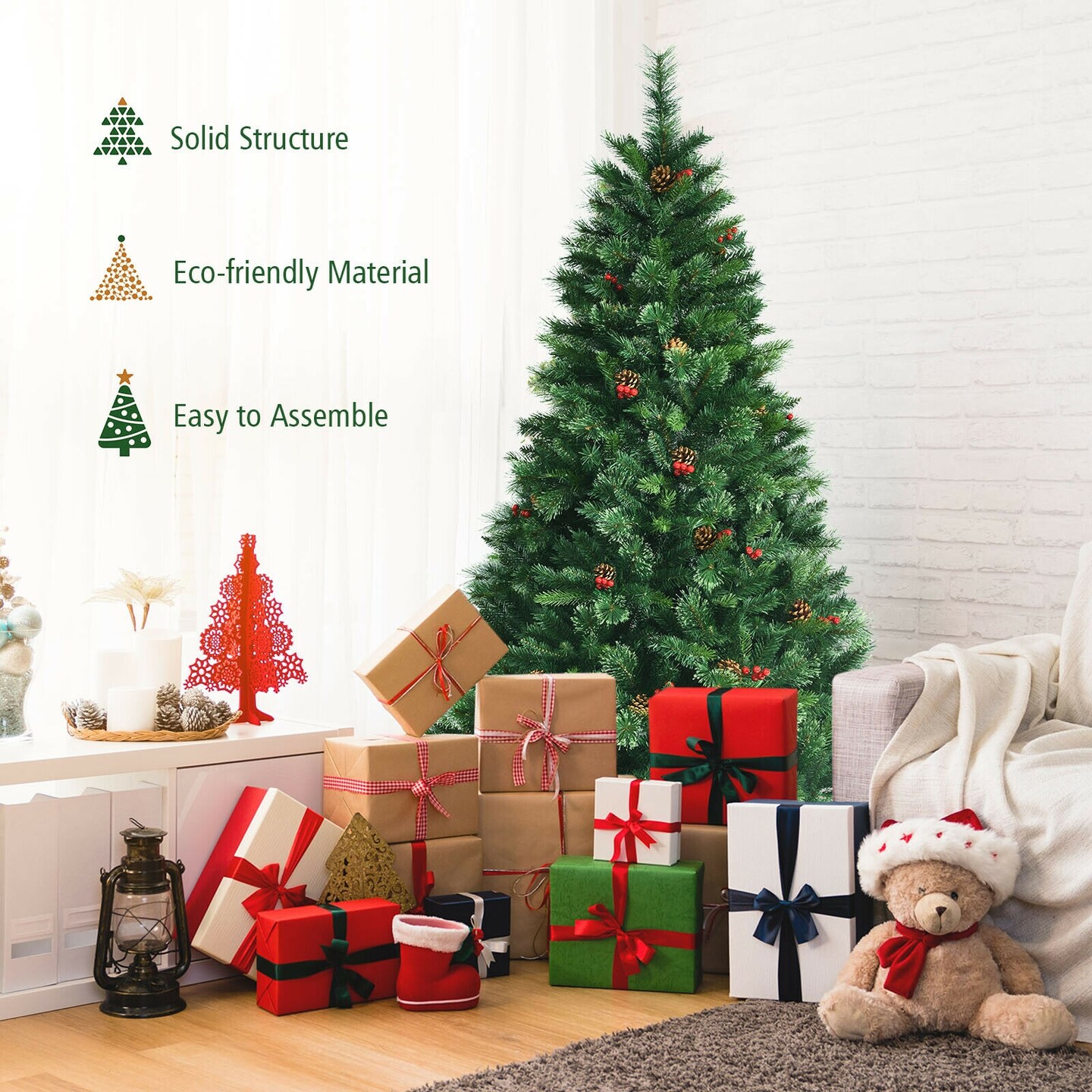 Pre-Lit Christmas Spruce Tree