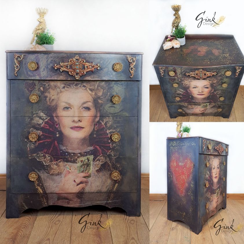 Fury (Queen of Hearts) Decoupage and Mixed Media Papers (small)