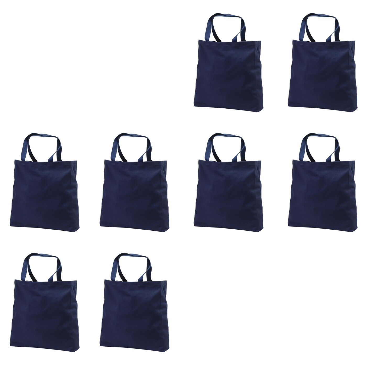 Multipack Heavy Canvas Twill Convention Bag Reusable Blank Party Favor Tote Bags for Daily Use MINA s Durable Ideal Bag with Base Gusset 10 Oz